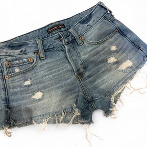 Abercrombie & Fitch Distressed Blue Jean Shorts 26